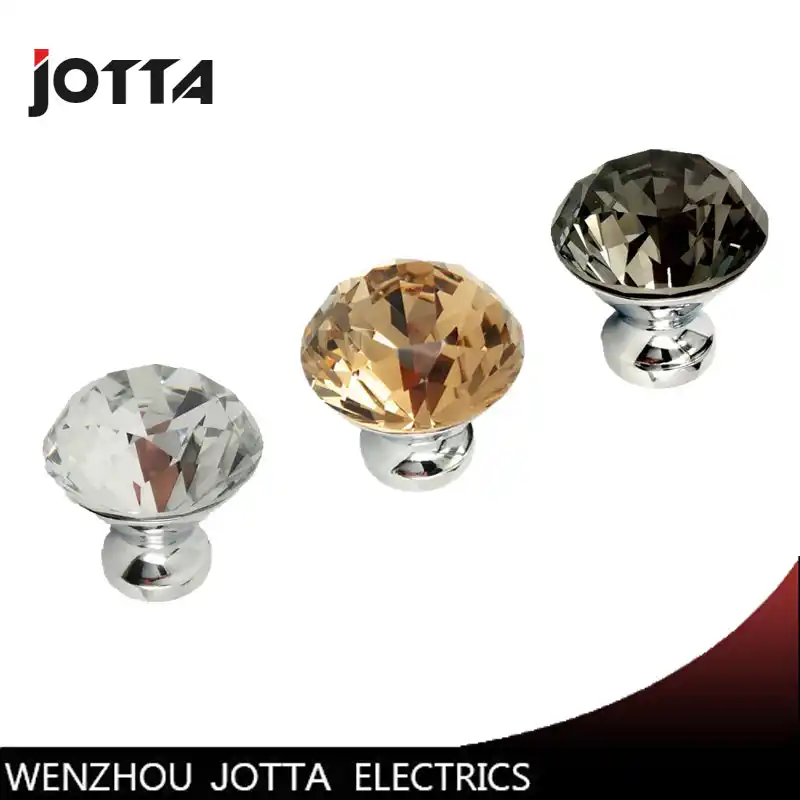 1pcs Crystal Glass Dril Kitchen Drawer Cabinet Door Handle