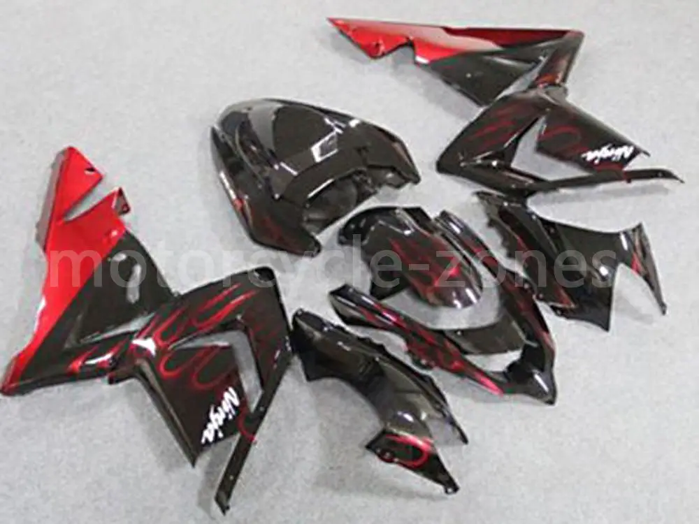Обтекатели мотоцикла комплект для Kawasaki Ninja ZX-10R ZX10R 2004 2005 ABS пластиковый набор литья под давлением черный красный обтекатель кузова