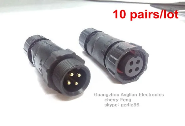 

Factory sell directly, M14 4 Pin LED Street lamp power special waterproof connector adapter, IP68 Waterproof contacts Plug-In
