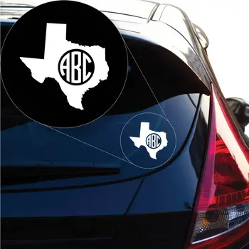 

Texas Circle Monogram Decal Sticker for Car Window, Laptop and More.