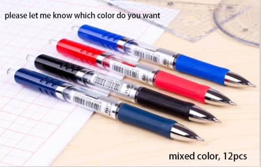 Нажмите гелевая ручка и гель для пополнения большая емкость leugth быстросохнущие воскресить 0.5 мм - Цвет: Mixed color 12pcs