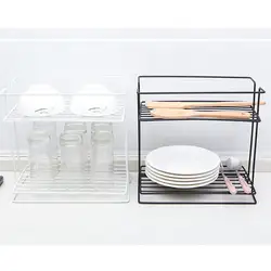 Двойные железные напольные кухонные стеллажи для хранения емкость для приправ стойки кухонная Ванная Комната Хранение Стойки