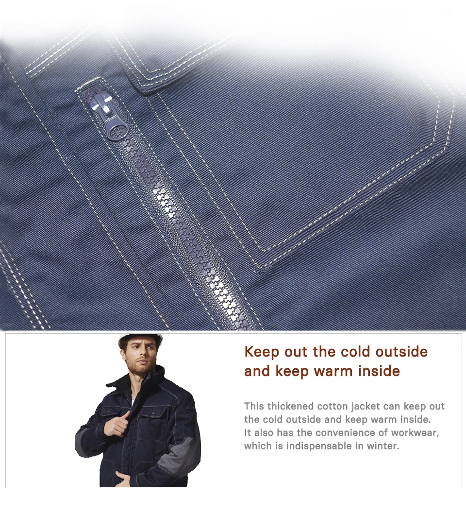 Мужская зимняя рабочая одежда с несколькими карманами, износостойкая ветрозащитная теплая куртка, Мужская Рабочая куртка с механическим дизайном, B217