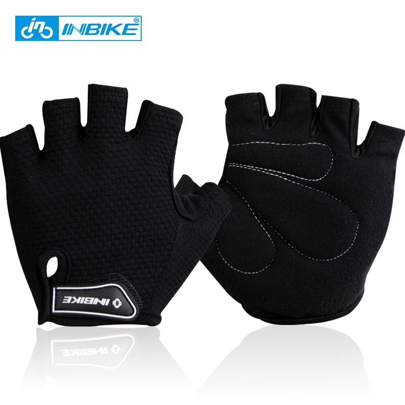INBIKE велосипедные перчатки половину палец ударопрочные перчатки для велосипедиста дышащий MTB горные велосипедные перчатки Для мужчин