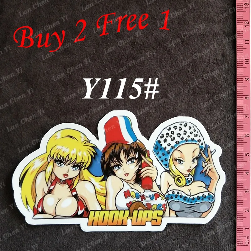 

Y115# Hook ups series PVC Stickers Home Decor Fridge Styling Wall Travel Suitcase Graffiti Styling Stickers
