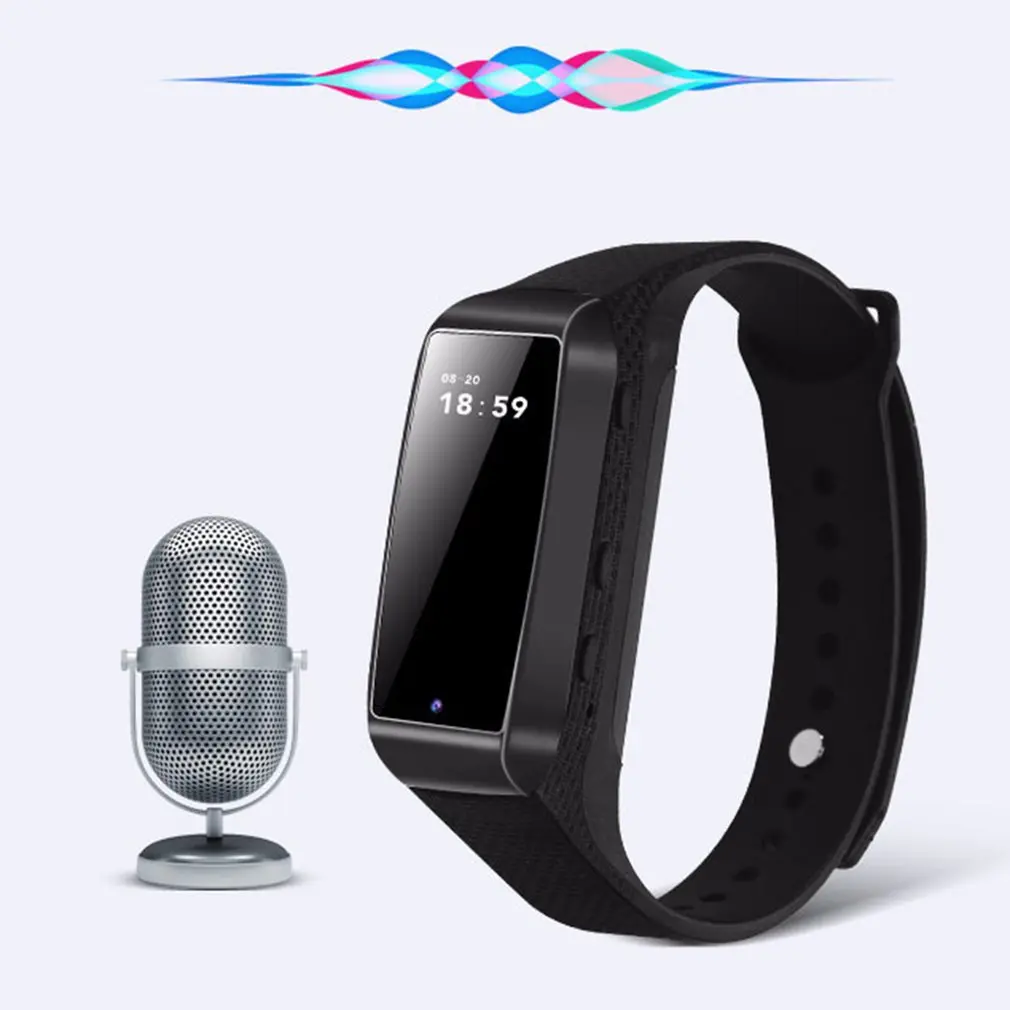

Wearable Hidden Voice Recorder Digital Professional Wristband Audio Sound Recorder Mini Rechargeable Bracelet Dictaphone