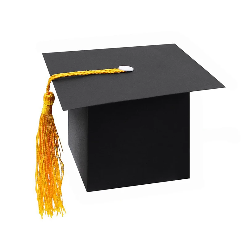 

ALIM HOT 25Pcs DIY Paper Graduation Cap Shaped Gift Box Sugar Chocolate Box for Graduation Party Favor Cap Bachelor Hat Weddin