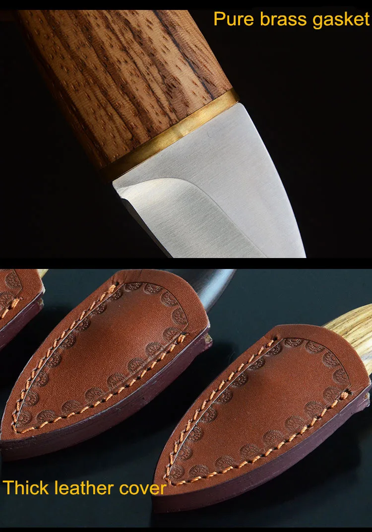 Stainless Steel EDC Tools For Outdoor Survival Mini Straight Blade Knife wood handle Knife Hunting Camping Portable Multi tools (19)