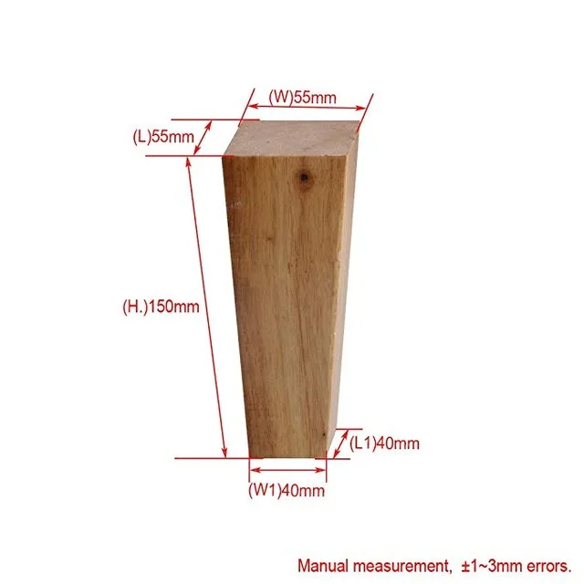 Hight 6 15cm Wooden Furniture Cabinet Leg Right Angle Trapezoid Feet Replacement For Sofa Table Bed Set Of 4 Lazada Singapore