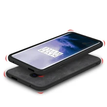 Oneplus 7 pro business luxury vintage leather texture case Oneplus 5 6 7 5T 6T TPU soft rubber edge phone case