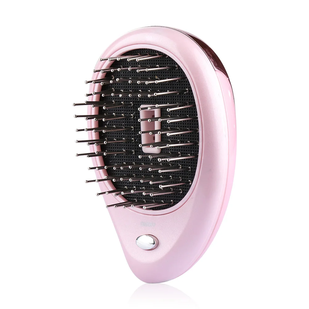 

1Pcs Portable Electric Ionic Hairbrush Takeout Mini Ion Massage Straightener Hair Brush Comb For 2*AAA batteries(NOT included)