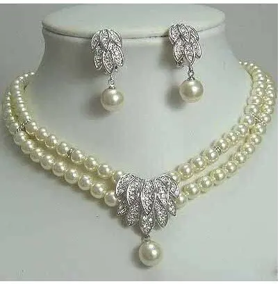 

Fancy Bridal Jewellery Akoya Pearl Necklace Earring color Fashion Free shipping