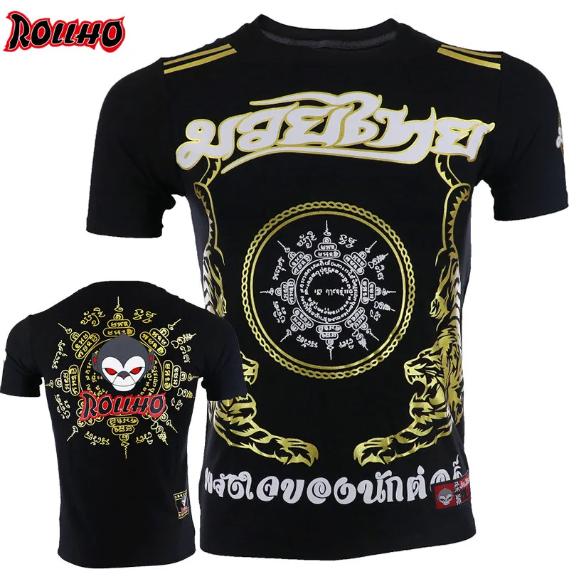 Футболка ROLLHO Boxing MMA футболка с рашгардом bjj Спортивная для занятий спортом