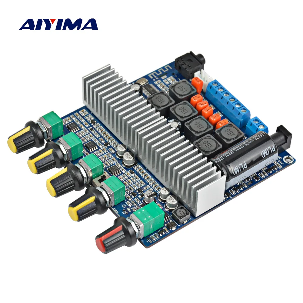 AIYIMA Bluetooth усилитель TPA3116 D2 2,1 HIFI цифровой мощный сборный высокомощный щит 2*50 Вт+ 100 Вт сабвуфер бас-плата