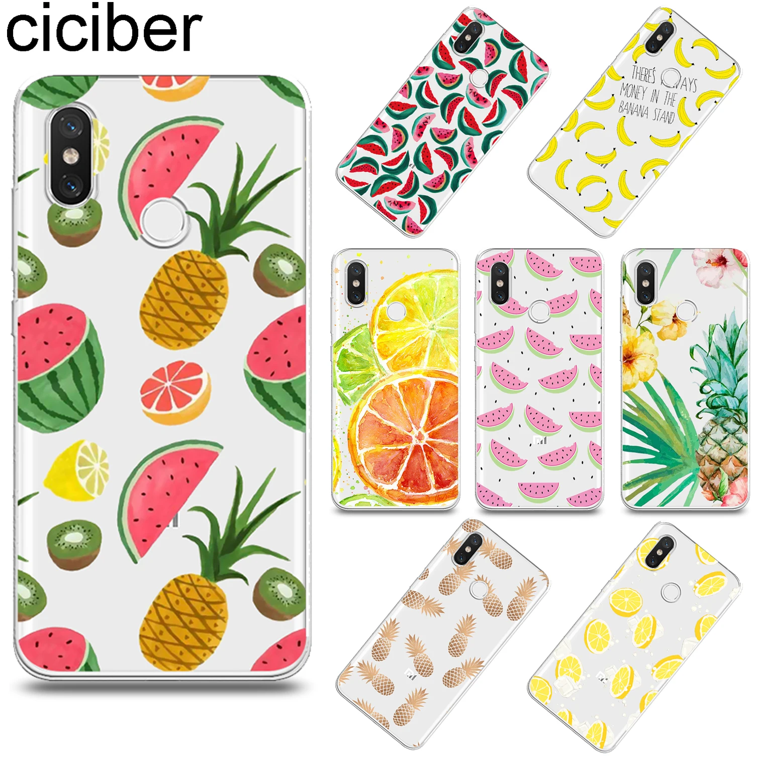 

ciciber Fruit Lemon Cover for Xiaomi 9 8 6 5 A2 A1 X 5C 5S Plus Lite SE PocoPhone F1 Soft Cases for Xiaomi MIX MAX 3 2 2s Pro
