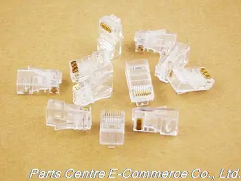 

100 pcs High quality! rj45 RJ-45 networking NETWORK MODULER plug/crystal head for Cat5e/Cat6 8p8c