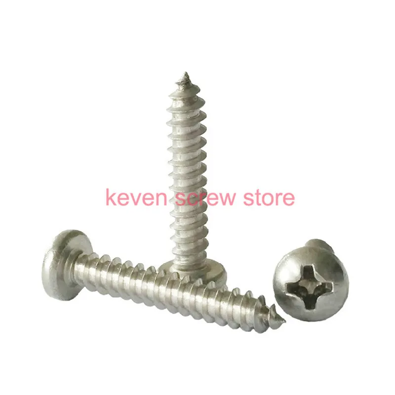 

free shipping 100pcs/lot Metric Thread M2.9x19 mm M2.9*19 mm 304 Stainless Steel Self tapping screws Pan Head Cap Screw Bolts