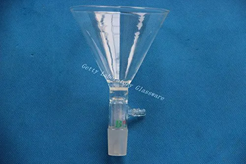 

150ml Glass Powder Filter Funnel, 120mm diameter, with 3# Coarse Filter and 10mm Hose Connection
