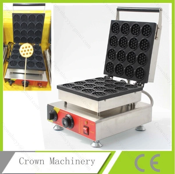 Huanyu 16pcs Commercial Non-stick Electric Mini Round Waffle Maker Baker Making Machine 110V/220V 110V Huanyu 16pcs Commercial Non-stick Electric Mini Round Waffle Maker Baker Making Machine 110V/220V 110V