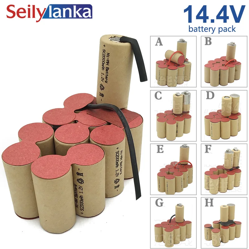 14.4V 4000 Mah Ni Mh Batteria Di Saldatura Personalizzato Strumento Di Cd Per Il Nero Decker Bosch Dewalt Festool Hilti Hitachi Makita Metabo