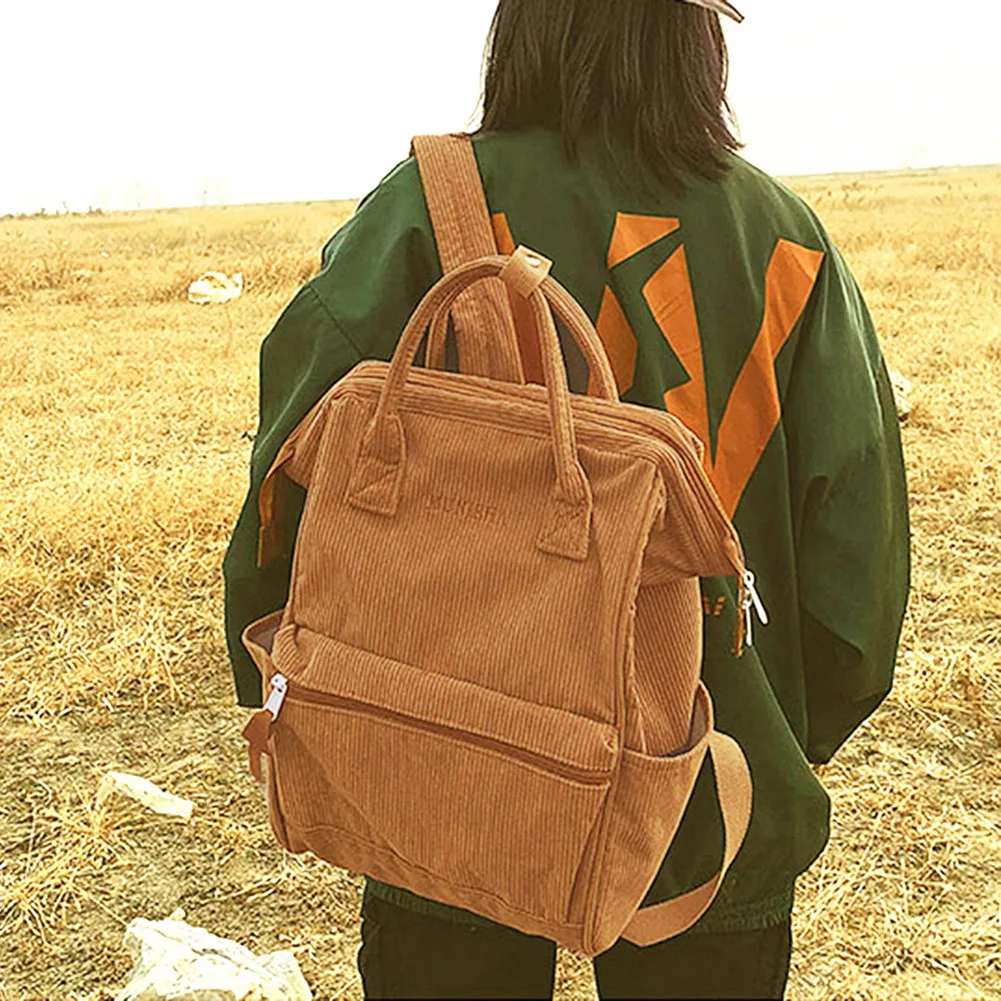 Новинка 2020 вельветовые рюкзаки для женщин Mochila Модный повседневный стиль Женский