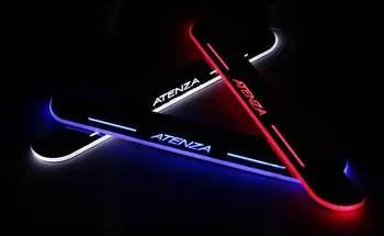 Eosuns led移動ドアスカッフプレートnerfバー&ランニングボードドア敷居プレートオーバーレイライニング用起亜k4 2014-2016、移動ライト
