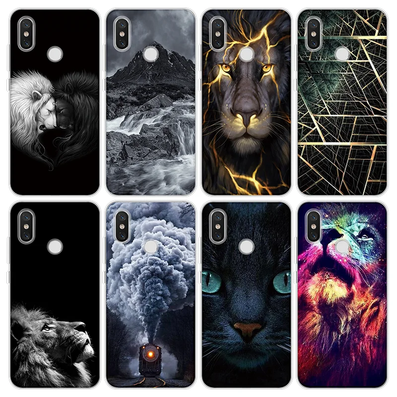 

For Cover iPhone X Xs Max XR 5 SE 6s S 7 8 Plus For Xiaomi Mi A1 A2 5X 6X 4 4C 5 5S Plus 6 8 Mi Mix 2 2S Note 2 3 Lion TPU Case