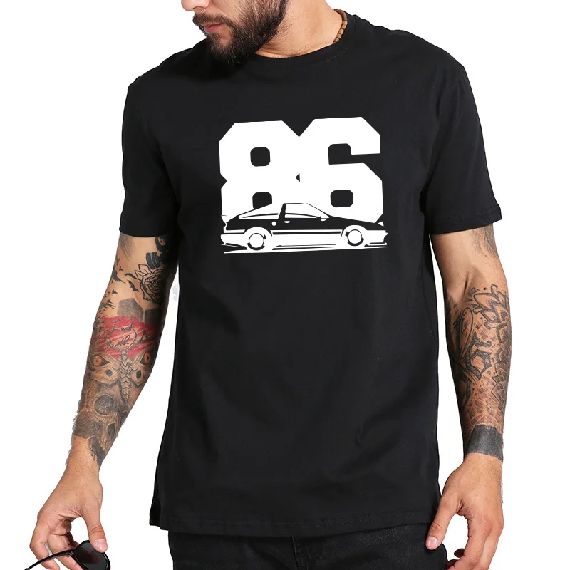 Intial D Hachi Roku AE86 T Shirts High Quality 100% Cotton