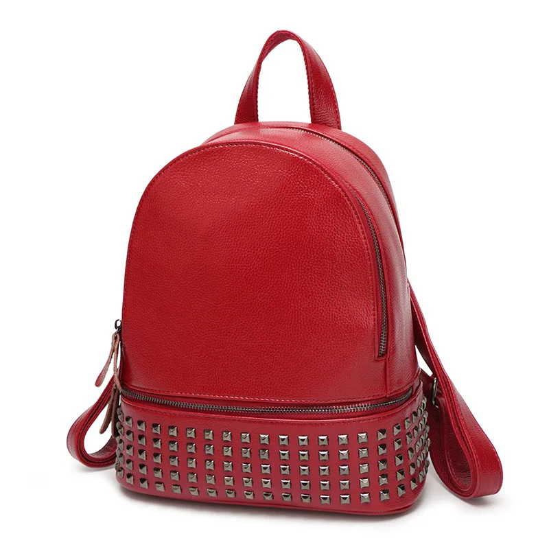 QINRANGUIO Mochila mujer 2018 remache suave PU cuero Mochila estilo Preppy mujeres Mochila escolar para niñas adolescentes Mochila QINRANGUIO Mochila mujer 2018 remache suave PU cuero Mochila estilo Preppy mujeres Mochila escolar para niñas adolescentes Mochila