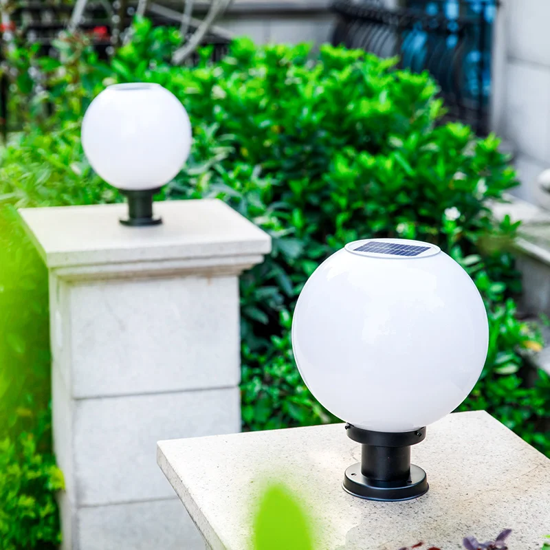 Solar Column Light Outdoor Morden Garden Landscape Lamp Security