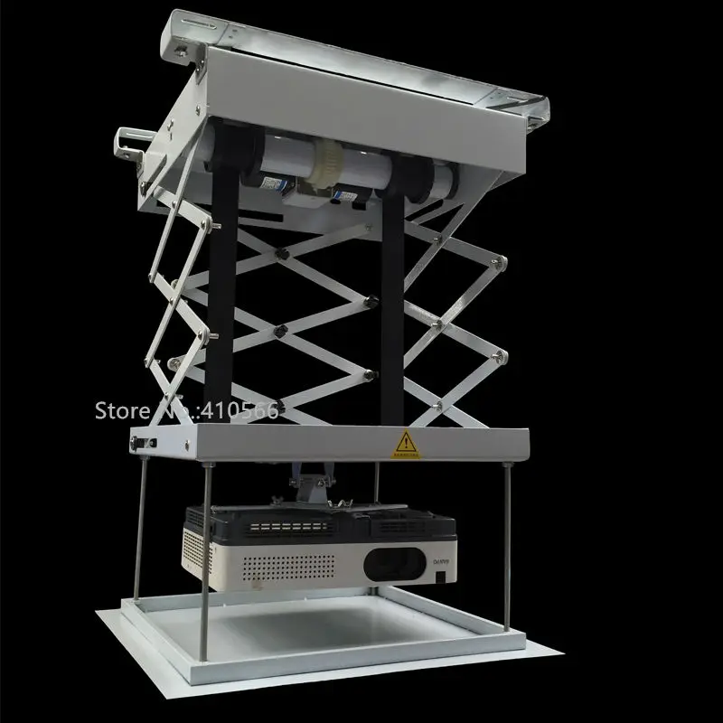 50KG Loading Weight No Noise Motorized Projector Lift With Tubular Motor Beamer Ceiling Mount