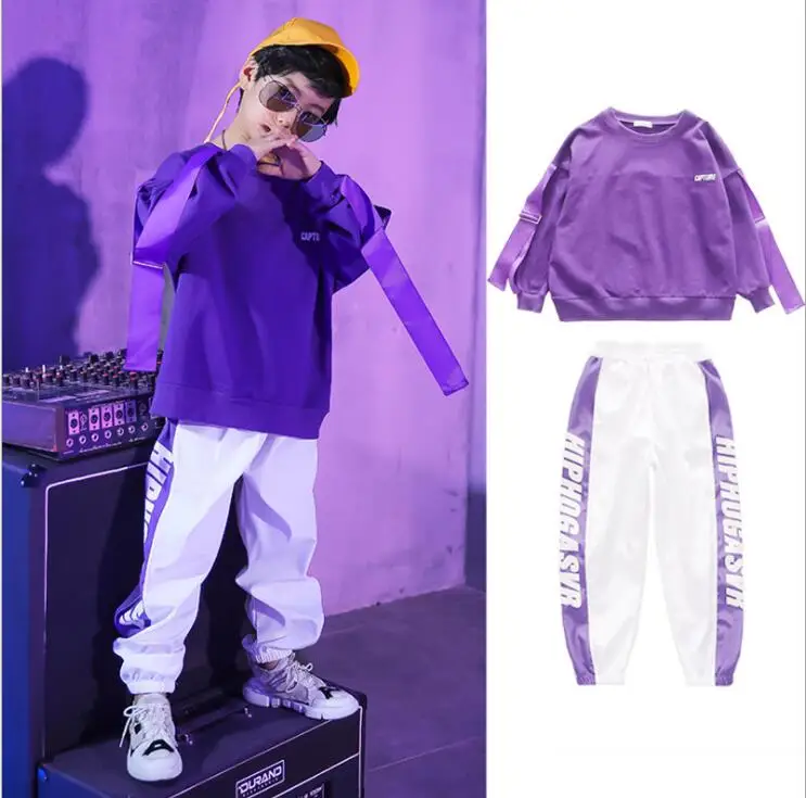 2019 Spring Autumn Kids Clothes Boys 3 4 5 6 7 8 9 10 11 12 14 Years Clothing Set Sports Suits Purple Jacket And Pants | Детская одежда