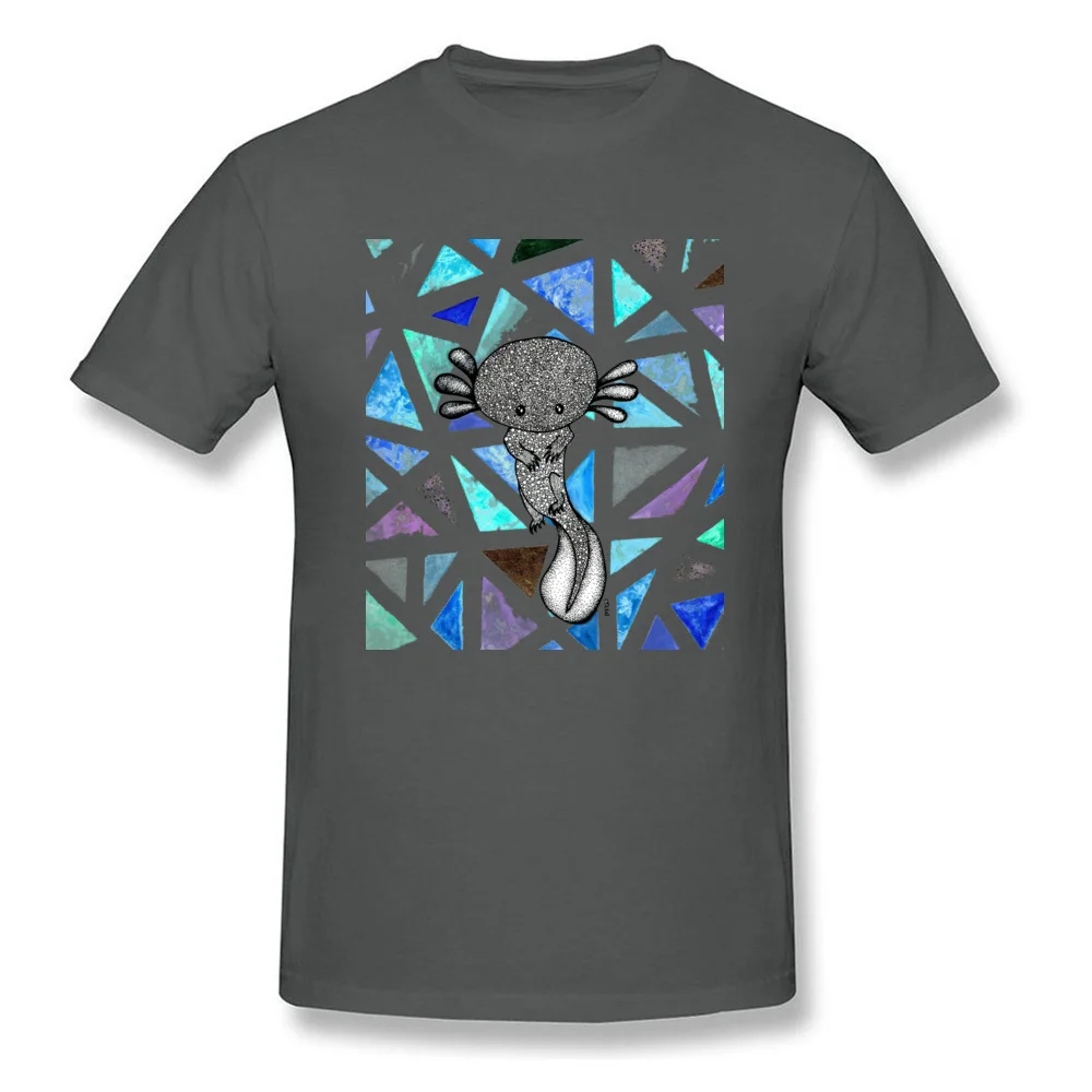 Tops Shirt Sweet Axolotl Summer Retro Printed Short Sleeve Cotton Fabric Round Collar Men's Top T-shirts Printed Tee-Shirt Sweet Axolotl carbon