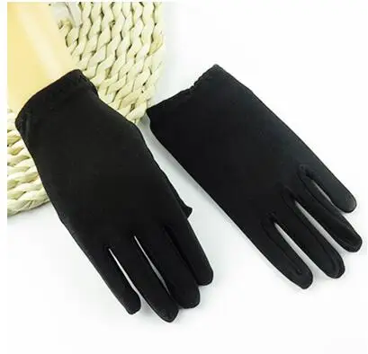 Детские тонкие эластичные перчатки ярких цветов для мальчиков и девочек, детские перчатки для танцев и выступлений, R1235 - Цвет: black