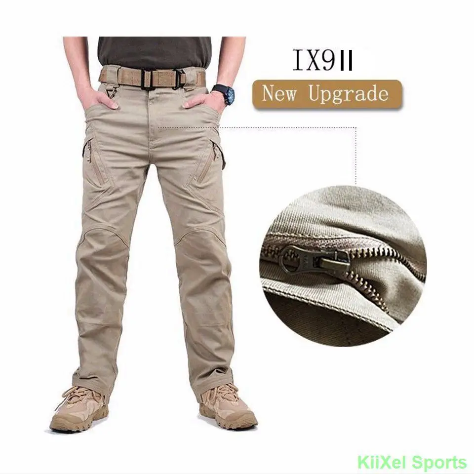 2019 IX9 II Men Militar Tactical Pants Combat Trousers SWAT Army Military Pants Mens Cargo Outdoors Pants Casual Cotton Trousers black cargo trousers