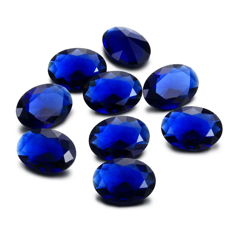 Nasia таинственная Радуга камень Бусины Подлинная шпинель Циркон 13*18 мм овальный камень незакрепленный драгоценный камень для кольца ювелирные изделия DIY 10 шт - Цвет: Синий