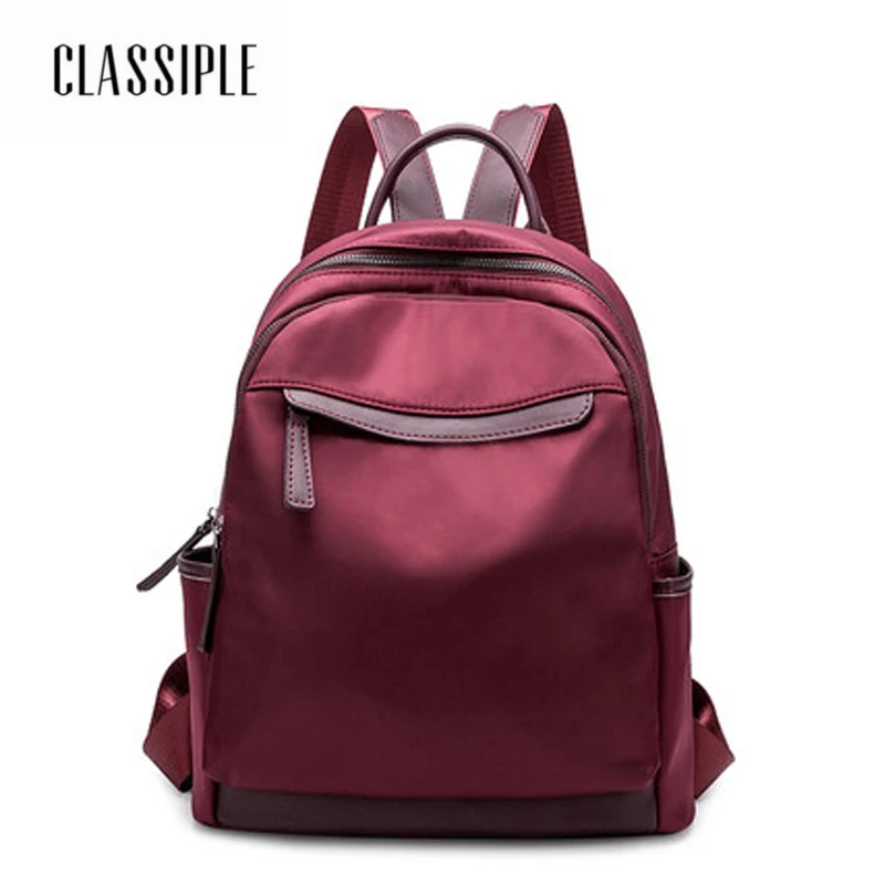 Women Backpack Hot Sale Fashion Causal Bags High Quality Wine red