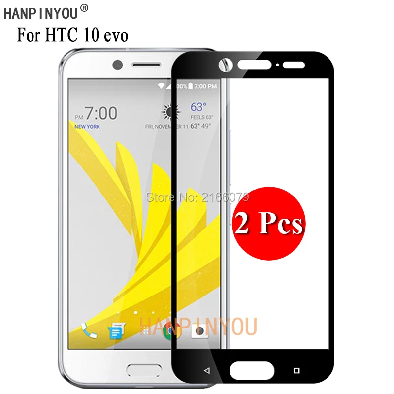 2 шт./лот для HTC 10 Evo / Bolt 5 дюйма полное покрытие защита экрана закаленное стекло