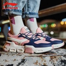 Li-Ning/Женская классическая прогулочная обувь; износостойкие Нескользящие кроссовки в стиле ретро с подкладкой; спортивная обувь для отдыха; AGCN274 SOND18