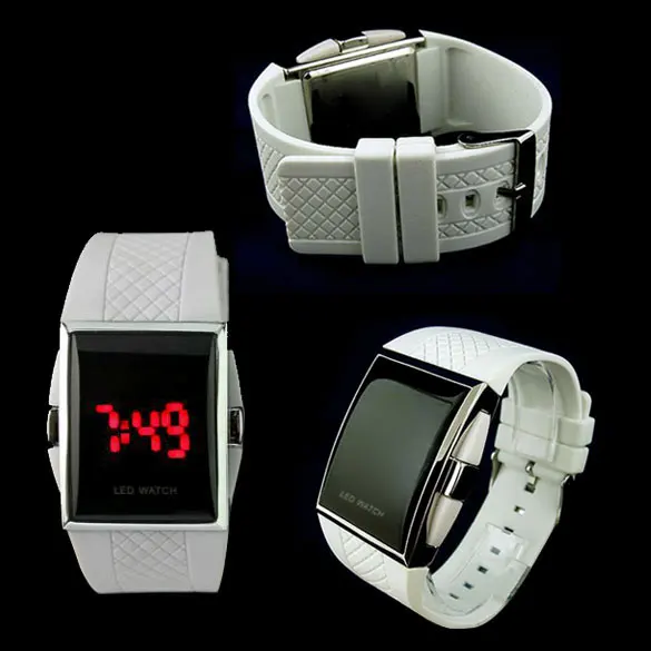 белые led часы. 531. модные часы электронные наручные. Intertime часы. Led watch sport женские amazifit.