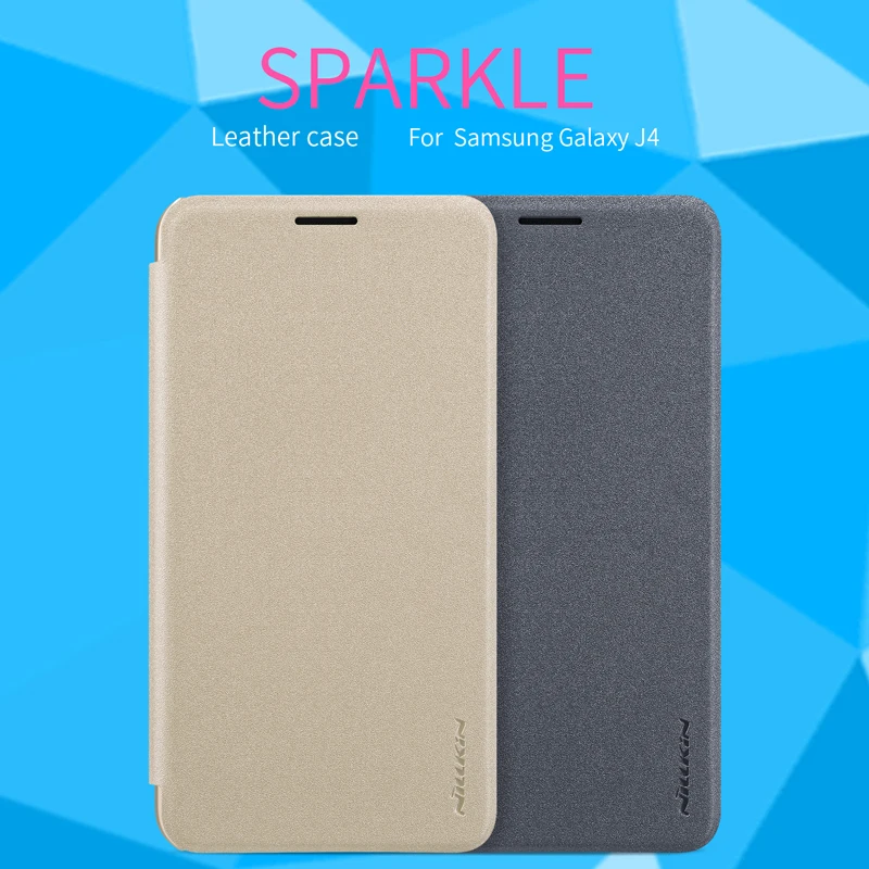 Кожаный чехол NILLKIN для Samsung Galaxy J4 деловая задняя крышка флип-чехол телефона