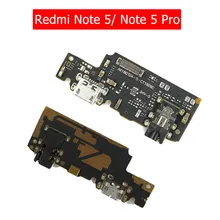 Для Xiaomi Redmi Note 5 Pro USB Зарядное устройство Порты и разъёмы гибкий кабель док-станция для зарядки коннектор; pcb; плата ленточный гибкий+ разъем для наушников аудио
