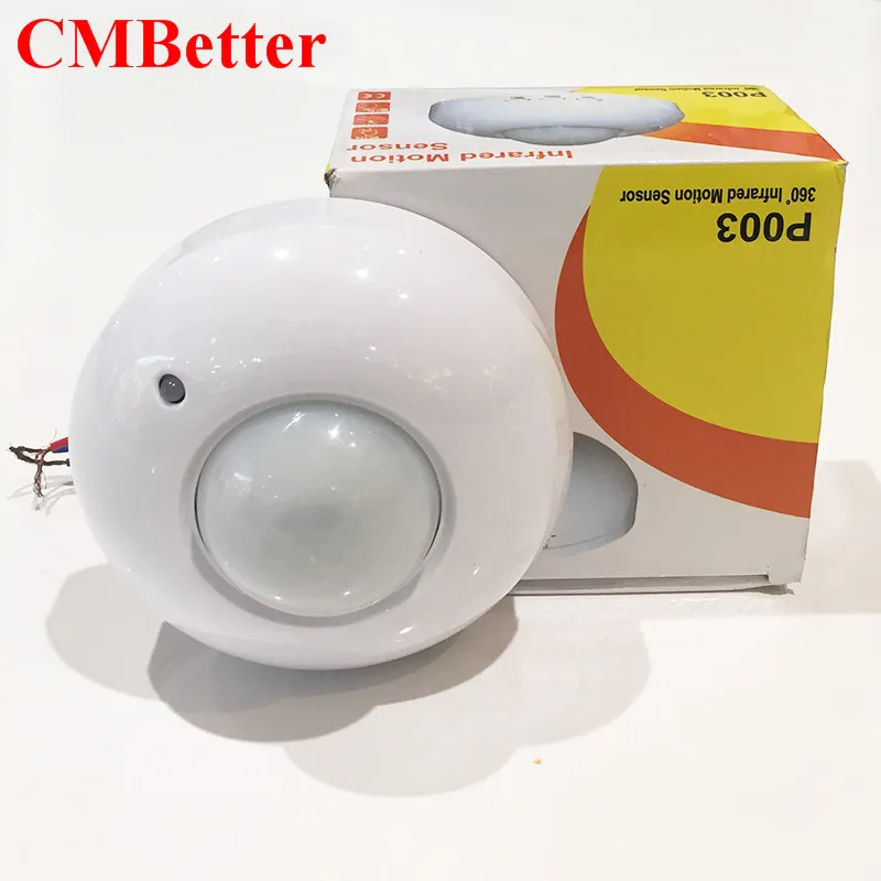 

CMBetter High Quality New 360 Degree 110-220V Ceiling Infrared PIR Motion Sensor Switch For Light 1200w sensor detector