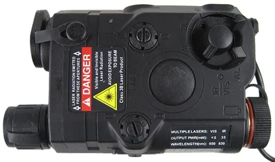 Матрица PEQ-15 Тип Тактический красный лазерный/светодиодный комбинированный фонарь с переключателем давления(черный