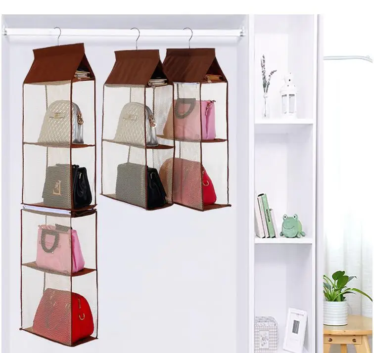 

4 Pockets Foldable Dust Proof Packing Bags Non-woven Fabric Travel Packing Organizers Detachable Storage Package Bag