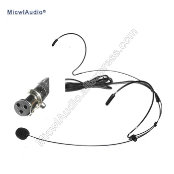 

Dual Hook Headset Conference Stage Condenser Microphone Headworn 3Pin for AKG TA3F Black MicwlAudio 40-004