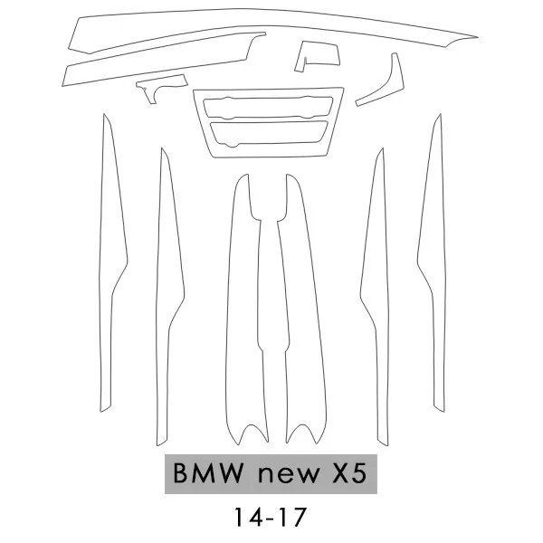 Самовосстановления внутренняя отделка защитная пленка Шестерни переключения Панель наклейка на приборную панель для BMW F10 F11 F07 Z4 E89 F25 F26 G30 F15 F16 F30 - Название цвета: Set for X5 F15 14-17