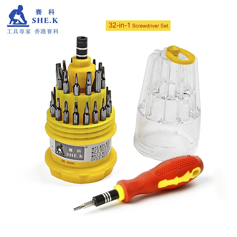 Profession Precision Screwdriver Set of 32 in 1 mini magnetic Screwdriver Set 6A