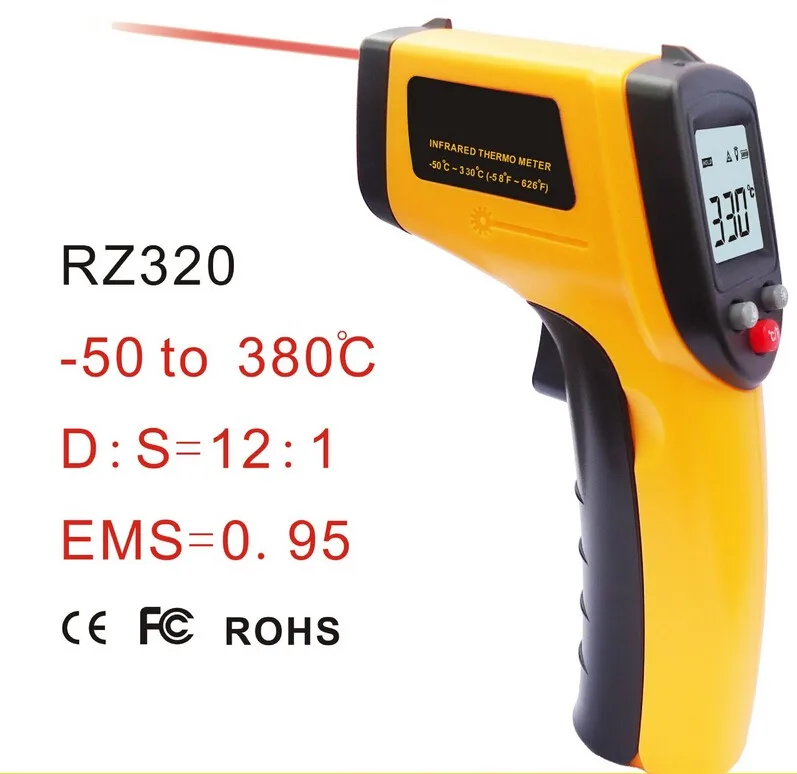 GM320 лазерный lcd цифровой ИК инфракрасный термометр измеритель температуры пистолет точечный-50~ 330 градусов Бесконтактный термометр