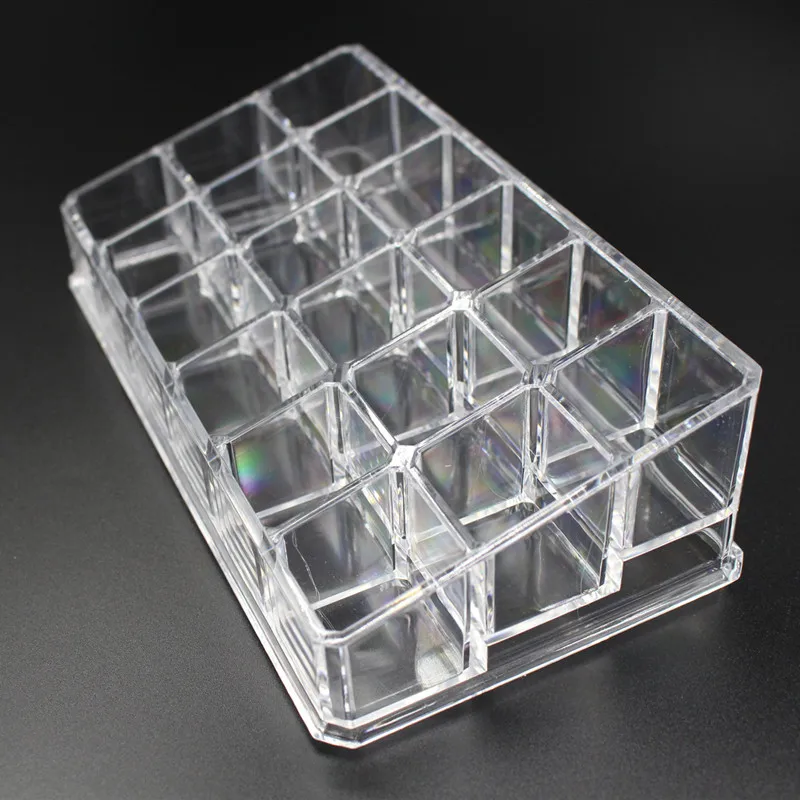 18 Grid Acrylic Cosmetics Box Lipstick Organizer Brush Holder Makeup Storage Nail Polish Corganizer BoxFor Cosmetics (7)